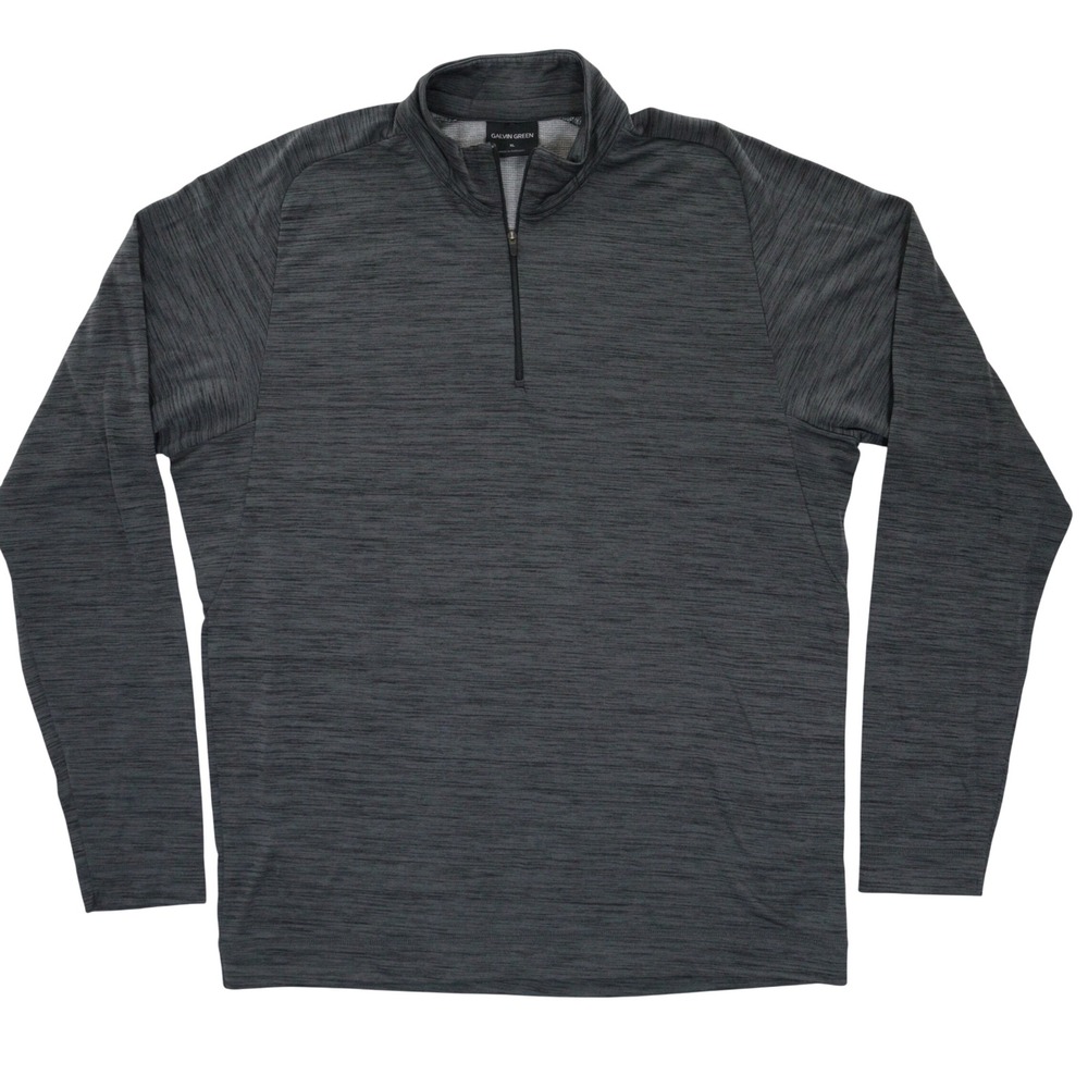 Galvin Green 1/4 Zip Pullover Men XL Golf Activewear Space Dye Gray Stretch